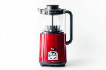 Obraz premium Red blender with a clear container.