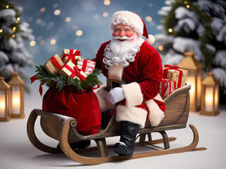 santa claus with gifts