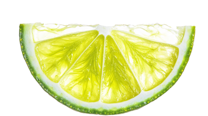 Slice lime isolated on a white background