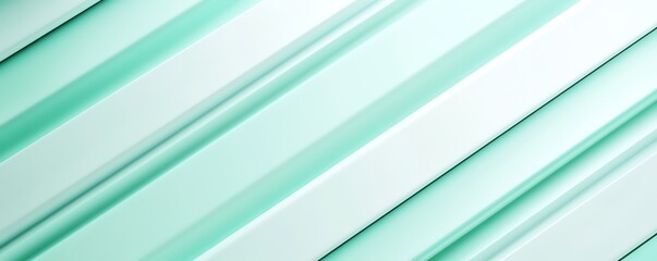 Fototapeta premium Refreshing Mint with Diagonal Stripes