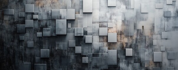 Elegant Light Grey Pixelated Pattern