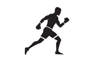 Boxing silhouette vector bundle illustration, Boxing silhouette 