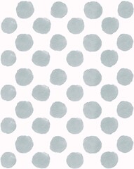 Watercolor blue polka dot print on light background. Seamless polka dot watercolor pattern