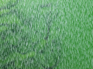 Looping heavy rain overlay on green screen background, footage, video