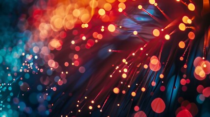 Fototapeta premium High-tech fiber optics light abstract background