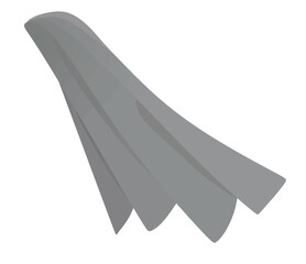 Grey  superhero cape. vector illustration