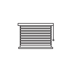 Blinds thin line vector icon.