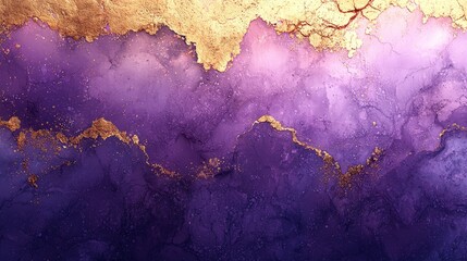 Abstract artwork featuring swirling purple and gold hues, ideal for backgrounds or design.
