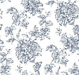 Fototapeta premium Textile and digital seamless pattern