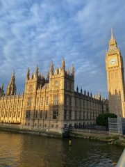 Obraz premium view of the city london westminster big ben parliament