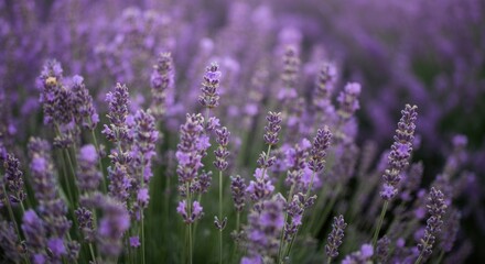 Tranquil lavender field in bloom