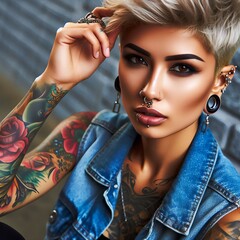 Obraz premium Coole attraktive Frau