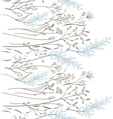 Textile and digital seamless pattern floral design