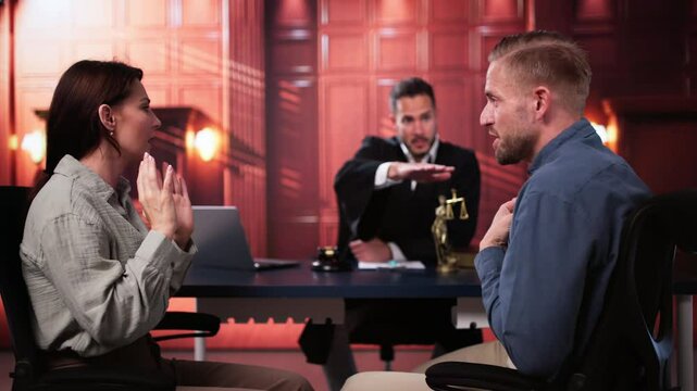 Angry Family Dispute During Divorce