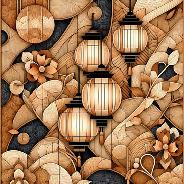 "A Beleza das Lanternas Japonesas em Arte Criada por Intelig&ecirc;ncia Artificial"