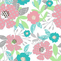 Textile and digital seamless pattern