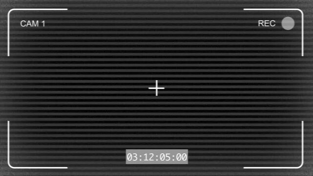 A clip with alpha channel of a CCTV overlay - with timecode and record light