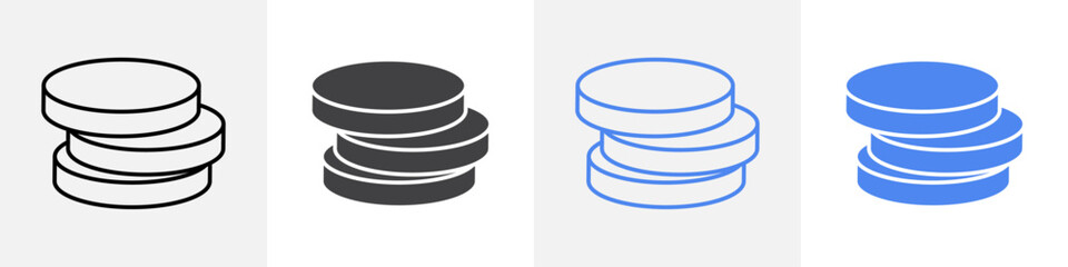 coin stack icon Group symbol or sign vector