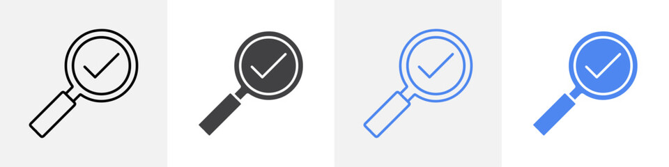 correct search icon Group symbol or sign vector