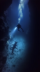 Diving Deep Into the Ocean Blue, Exploring the Realm of Shadows