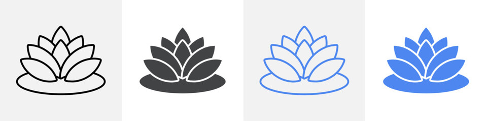 lotus icon Group symbol or sign vector