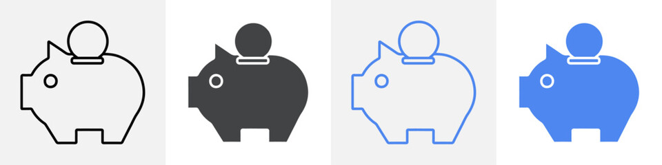 piggy bank icon Group symbol or sign vector