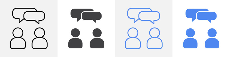people talking icon Group symbol or sign vector