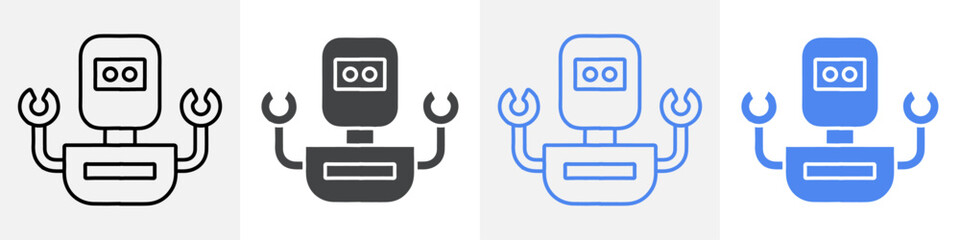 Fototapeta premium robot icon Group symbol or sign vector