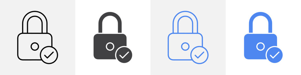 safe lock icon Group symbol or sign vector