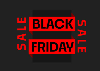 Bold Black Friday Sale Advertisement with Red and Black Color Scheme