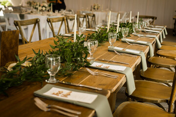 Candlelit dinner table set up, wedding table, wedding dinner, wedding style