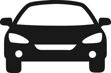 car icon vector silhouette isolated on a white background