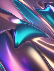 Fototapeta premium Beautiful iridescent metallic background