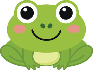 baby frog smiling  vector illustration.