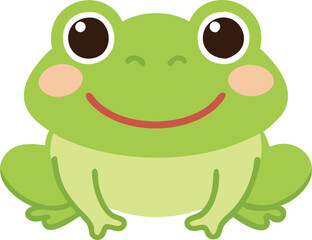 baby frog smiling  vector illustration.