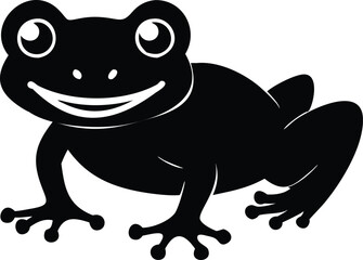baby frog smiling  vector illustration.