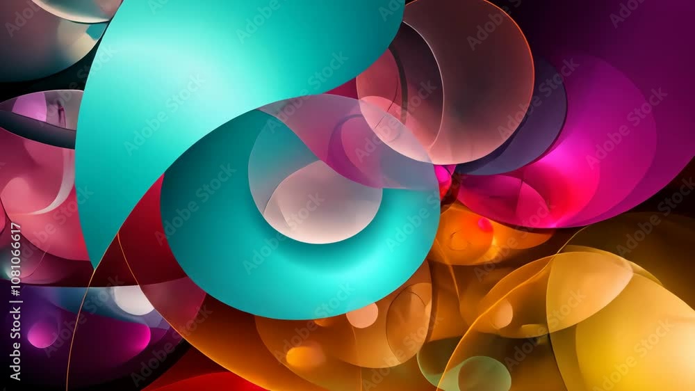 Poster Abstract Color Fusion: Vibrant Color Waves Intertwining with Light Elements, Ideal for Dynamic Visual Design and Artistic Backgrounds Wallpaper High-resolution