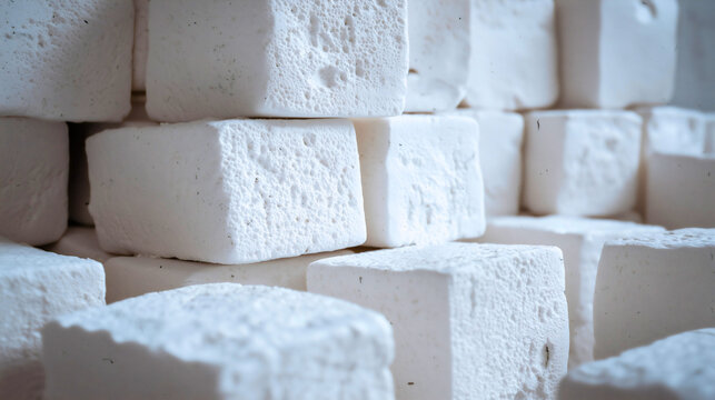Styrofoam blocks designed for easy ignition, small white styrofoam pieces that burn quickly.