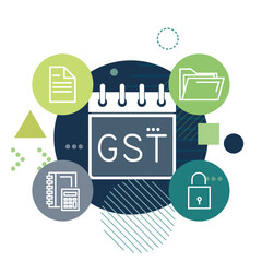 GST Return Filing - Abstract - Illustration as EPS 10 File