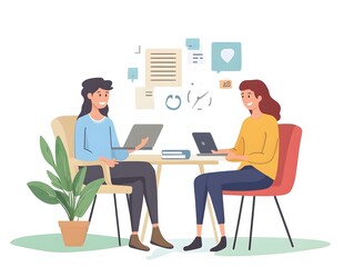 Speech therapist in a modern practice conducting innovation