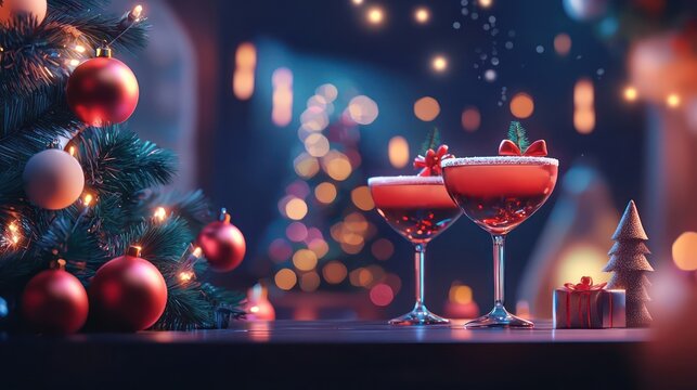 Animated invitation for a Christmas cocktail party