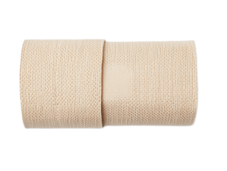 Beige Adhesive Bandage Roll on White Background