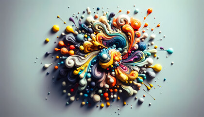 abstract wallpaper with burst of color 