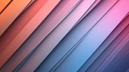 Fototapeta premium Modern, abstract background with gradient colors. Simple, geometric shapes like lines and triangles create a 3D effect. It has a futuristic, metallic look and feels luxurious and premium.