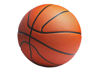 Fototapeta premium Realistic Basketball on Solid White Background