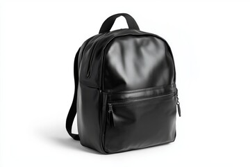 Naklejka premium mockup black school backpack, white background, Ai generated Images 