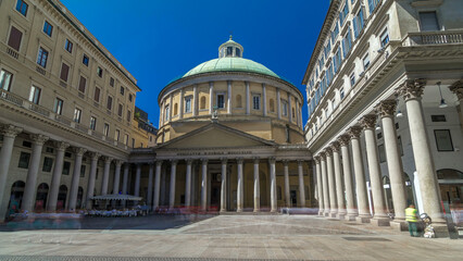 San Carlo al Corso timelapse hyperlapse is a neo-classic church in the center of Milan.