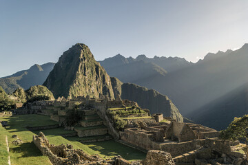 Sunrise in Machu Picchu, Peru.