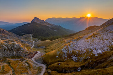 Aerial View of the Visocica Mountains in Bosnia and Herzegovina