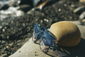 sunglasses on the beach
